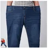 Herrenjeans Stretchjeans Männer Elastische Denim Männliche Hosen 48 52 Plus Größe Große Lose Hosen Blau Roupas Calca Masculina Modis Ropa 220929