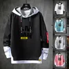 Moletons masculinos moletons harajuku homens japonês estilo hip hop carta de streetwear casual letra imprimida masculino cair ombro 220929