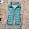 Piumino da donna Parka Piumino ultraleggero slim da donna Colletto invernale alla coreana Giacca sottile Gilet imbottito antivento senza maniche Gilet in piumino d'anatra portatile 220929