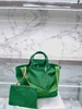Designer tas casual draagtas winkelen handtas 2 stuks driehoek logo mode elegante bakken 5 kleuren hoge capaciteit