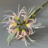Fleurs décoratives 1pc artificiel Higan Flower Branch Silk Fake Wedding Home Flores POGRAMENT POUR LE PORCLE GARDINE PORCLE DÉCOR VASE