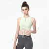 Luluwomen Yoga vest women thin running shirt fitness sleeveless I-shaped top quick drying slim fit sports Blouse Top