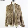 Womens Fur Faux Rebit Rabbit Fur Jacket Popuplar Fashion Winter Coat for Womenharppihop 220929
