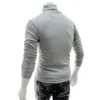 Suéteres para hombre Manga larga Hombres camiseta Cuello alto Hombres Jersey Blusa suave Color sólido Camisa de punto elástica Ropa para hombre para otoño invierno 220929