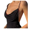 women's Tanks & Camis Women Backless Crop Tops 2022 Summer Fashion Sexy Vest Female Solid Sleeveless Overlap Cross Sling Tank Top #5.12 v42L#