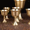 Cups Saucers Feng Shui Copper Water Cup Tibetan Buddha Bowl Teacups Bar Goblet Wine Goddess Of Wealth Home Decoration Drinkware