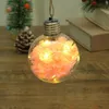 Party Decoration 8cm Christmas Transparent Glowing Flower Ball Ornament Home Holiday Tree Hanging Diy Decor I4q9