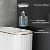 Waste Bins Aromatherapy Smart Trash Can Bathroom Toilet Desktop Electronic Automatic Garbage Bin with Air Freshener Home Appliances 220930