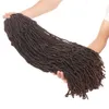 18/24 inç Nu Faux Locs tığ işi saçlar kıvırcık dalgalı Afrika yumuşak tanrıçası örgüler Siyah kadınlar için saçlar 21 Standlar 21 Standlar/Paket LS25