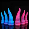 Masseur vibrateur pénis coq silicone entopus tentaculaire énorme monstre coloré gode massage massage anal plug fiche sex toy pour femmes