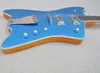 Metal Azul 6 Strings Guitar