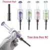 Arbre Bras Perc NC Kits Nector Collector Accessoires Fumeurs Mini Bongs En Verre Conduites D'eau Huile Dab Rigs Avec Titane Nail Nector Collectors 14mm Joint