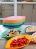 Plates Fruit Plate Home Living Room Plastic Tray Office Candy Snack Melon Seeds Nut Dried