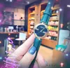 أفضل العلامة التجارية Quartz Fashion Womens Time Clock Watches 30mm Auto Date G شكل صغير ناعم من الجلد الأصلي المرآة المرآة السيدات للسيدات واجبات Wristwatch