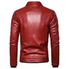 Men's Leather Faux Punk wind Men PU Jacket Solid Color fur collar removable rivet Leisure Retro Style Male Fur Coat Outwear S-2XL 220930