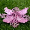 Christmas Decorations 5pcs Glitter Flower Artificial Flowers Merry For Home 2022 Xmas Tree Ornaments Year Gift