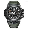 Relógios de pulso Addies Watch Men's Watch Military Camouflage Style Big Dial Sports Digital Digital Imper impermeável eletrônico luminoso