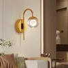 Lâmpada de parede Luz de cristal moderno para quarto LED LUZURY GOLD Interior Banheiro Sala de estar ao lado de um equipamento decorativo