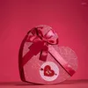 Confezione regalo 500 pezzi / rotolo Buon San Valentino Adesivo Ti amo a forma di cuore Etichette per sigilli a forma di cuore Simpatici adesivi Scatola Tag Etichetta autoadesiva