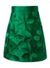 تنورات شارع High Street Fashion Runway Designer Skirt Women's Weist Patchworkes Floral Mini