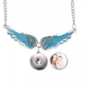 Pendentif Sublimation Ailes Collier Transfert Thermique Festival Sac Cadeau Pendentifs Colliers En Argent A02