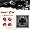 Bandanas 90 90 cm decerchief szal opakowanie nadruku jedwabny satynowy szalik kwadratowy head kobiety muzułmańskie hidżab elegancki opaska na głowę fauard