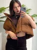 Womens Down Parkas Womens Turtleneck Jacket Autumn Winter Sleeveless Thicken Female Waistcoat Brown Fashion Casual Zippet Lady Jackets 220929