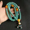 Colliers pendants turquoise 108 Bouddha Beads Collier en porcelaine haute étoile