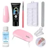 Nail Art Kits 106Pcs/Set Extension Gel Kit 15ml Poly UV Lamp Polish For Extensions Acrylic