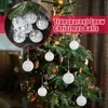 Party Decoration 6pcs/Set Transparent Christmas Balls Pendants 6/8 cm för trädklara hängande prydnader Xmas -dekor