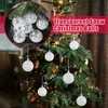 Décoration de fête 6 pièces/ensemble boules de noël transparentes pendentifs 6/8cm pour arbre clair ornements suspendus décor de noël