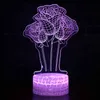 3D Illusion Lamp Night Light Ik hou van je verjaardagsontwerp 16 kleuren veranderen led base lights voor kinderen cadeau