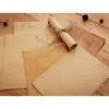 Geschenkwikkeling 12 PCS Vintage Kraft Paper schrijven Europese stijl voor letter Stationery Number 16