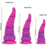 Masseur vibrateur pénis coq silicone entopus tentaculaire énorme monstre coloré gode massage massage anal plug fiche sex toy pour femmes