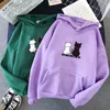 Hoodies voor dames sweatshirts streetwear dames sweatshirt herfst lente lange mouw harajuku schattige kattenprint vrouwelijke casual pullover sudadera mujer 220930