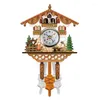 Wall Clocks Antique Wood Cuckoo Clock Bird Time Bell Swing Alarm Watch Home Decoration Dropship