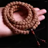 L￤nkarmband h￶gkvalitativ naturlig fem-petal tibetansk 108 rudraksha p￤rlor mala lobular r￶da sandeltr￤ triplett buddhist smycken yoga