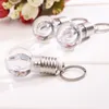 Creative Party gift Mini 7 colour light bulb key chain LED white Night light accessories pendant LK302