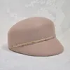 Berets 202208-chen Drop Luxurious Shiny Small Crystal Webbing Wool Felt Lady Equestrian Hat Women Visors Cap