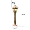 European High Pole Outdoor Lawn Lamp Garden With Globe Glass Shade Waterproof Pathway Driveway Lighting