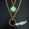 Pendant Necklaces Multilayer Genshin Impact Luminous Necklace Anemo Venti Cosplay Jewelry For Men Women Fans Accessories Gifts