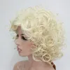 Fashion 40cm Length Blonde Curly Synthetic Hair Women's Full Wig