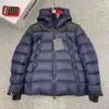 Ski Down Jacket for Men Black Winter Coat Hooded Designer Warm Pocket Parka Zipper