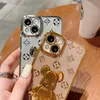 Glitzer Galvanik Violent Bear Handyhüllen Hülle für Apple iPhone 11 12 13 14 Pro Max XS Max XR Schutzhülle Modedesigner