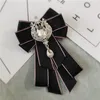 Bow Ties Japanese Korean Version Of Luxury Rhinestone Unisex Tie Pin Corsage Shirt Banquet Suit Host Performance Accessories