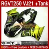 Fairings Tank OEM för Suzuki RGVT RGV 250cc 250 CC 1988-1989 Bodys 159no.182 RGV250 VJ21 SAPC RGVT250 RGV-250 88 89 RGVT-250 RGV-25CC 1988 1989 ABS FAIRING GOLDEN FLAMS