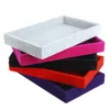 Jewelry Pouches 5Colors Stackable Trays Inserts Velvet Catch All Display Tray Case Bracket Boutique Decoration Storage Organizer