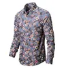 Camisas casuais masculinas Mens Floral Vintage Impresso Camisa Social Manga Longa Camisa Moda Homens Vestido Masculino Streetwear 220930