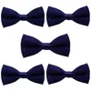 Bow Ties 5 PCS Kids Toddler Pre-tied Tie School Party Baby Boys Solid Color Bowties BWTYY1005