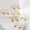 Boucles d'oreilles créoles Mafisar Fine carré couleur Zircon balancent plaqué or boucle d'oreille pour les femmes 2022 à la mode fête de mariage bijoux cadeaux